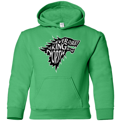 Sweatshirts Irish Green / YS Never Forget The King In The North Youth Hoodie