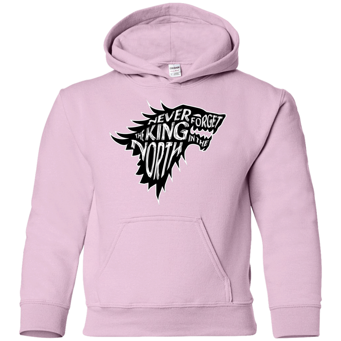 Sweatshirts Light Pink / YS Never Forget The King In The North Youth Hoodie