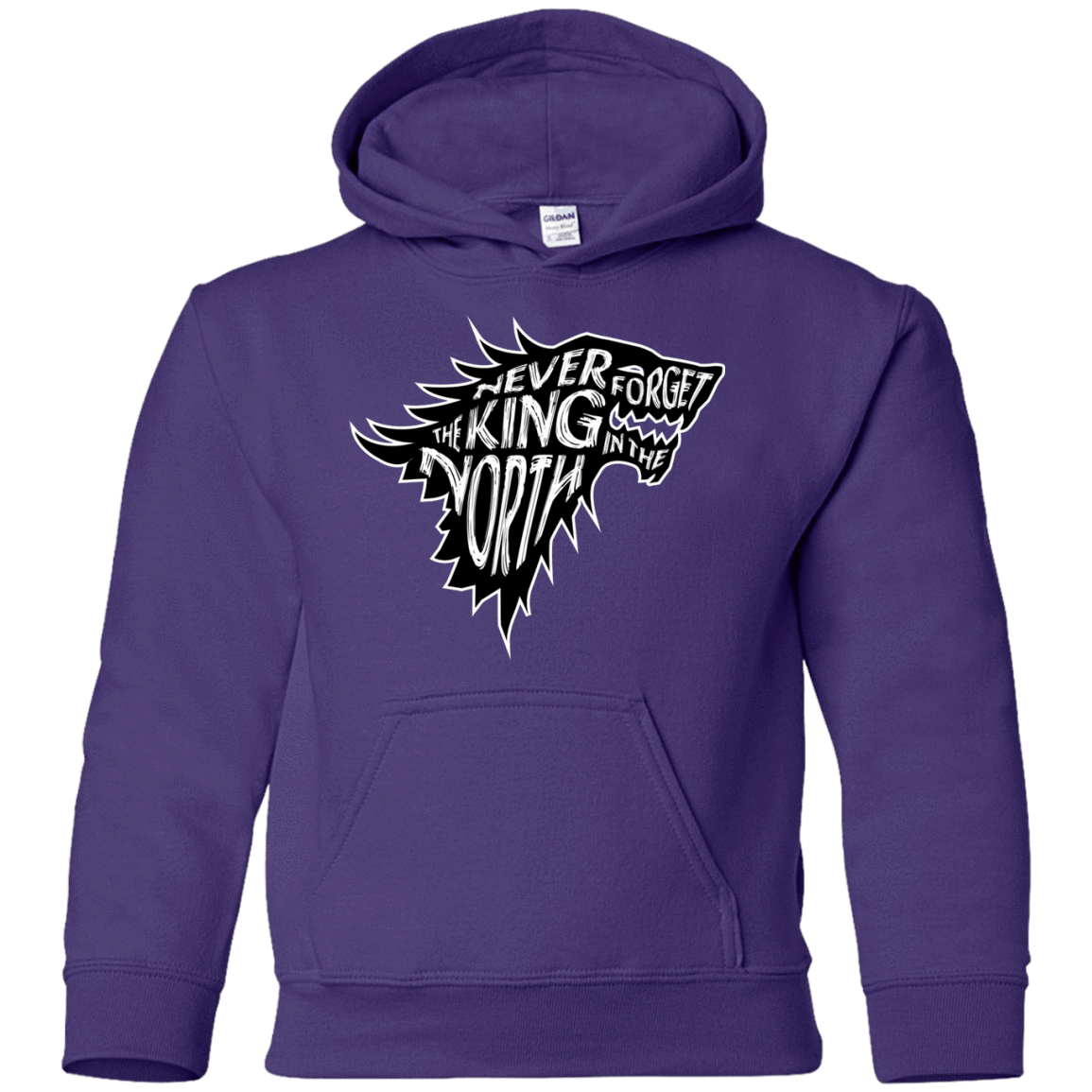 Sweatshirts Purple / YS Never Forget The King In The North Youth Hoodie