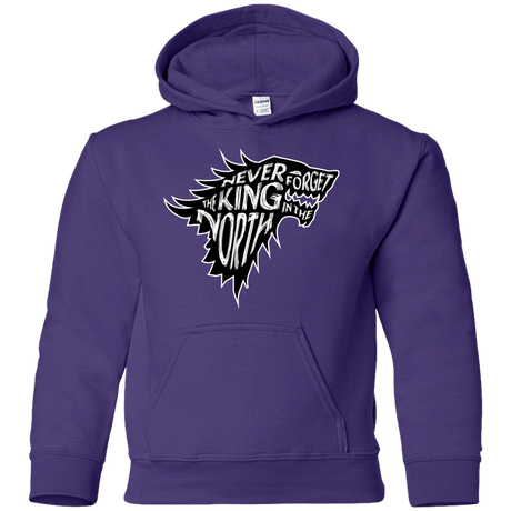 Sweatshirts Purple / YS Never Forget The King In The North Youth Hoodie