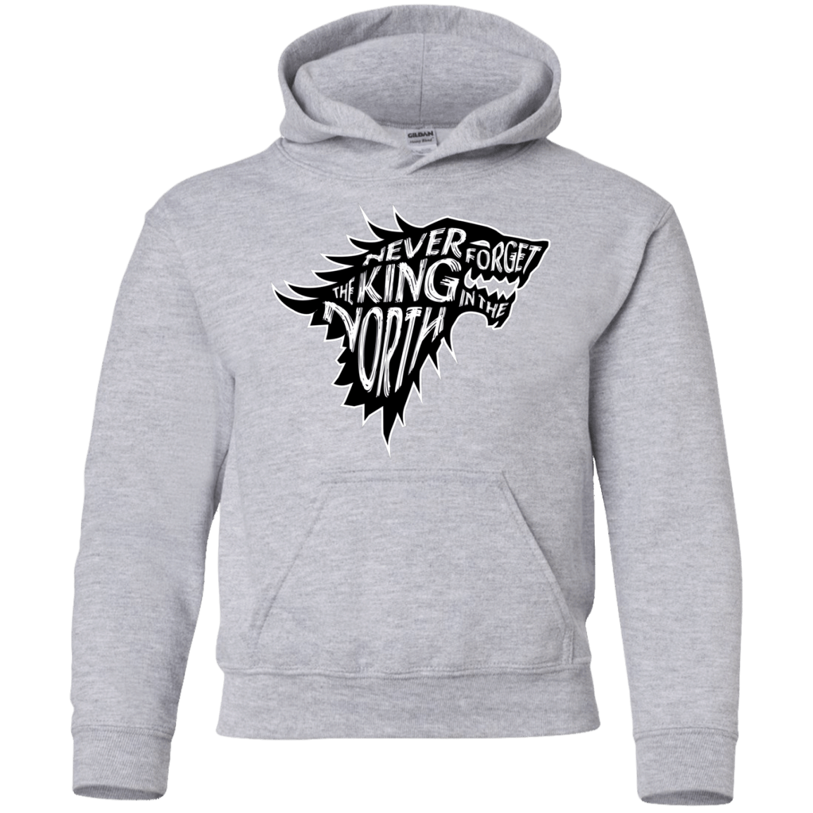 Sweatshirts Sport Grey / YS Never Forget The King In The North Youth Hoodie