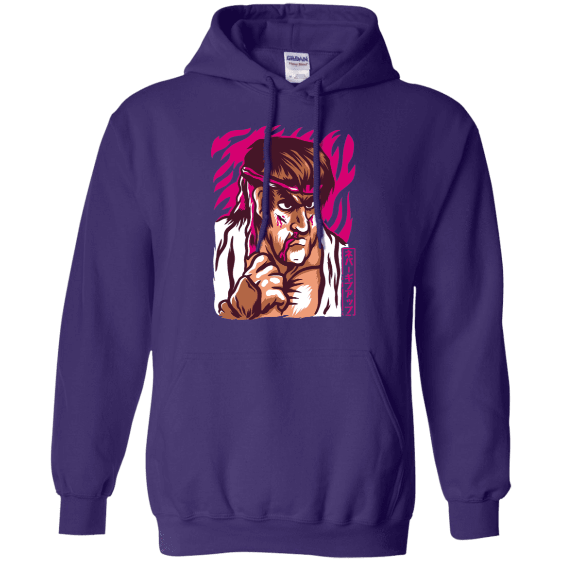 Sweatshirts Purple / S Never Give Up Pullover Hoodie