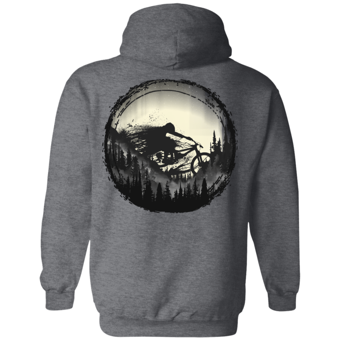 Sweatshirts Dark Heather / S Never Gonna Leave The Woods Back Print Pullover Hoodie