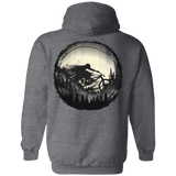 Sweatshirts Dark Heather / S Never Gonna Leave The Woods Back Print Pullover Hoodie