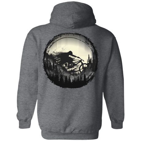 Sweatshirts Dark Heather / S Never Gonna Leave The Woods Back Print Pullover Hoodie