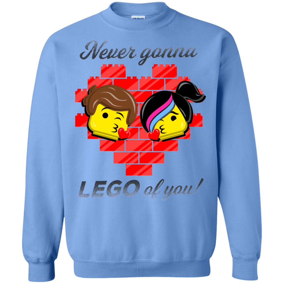 Sweatshirts Carolina Blue / S Never LEGO of You Crewneck Sweatshirt