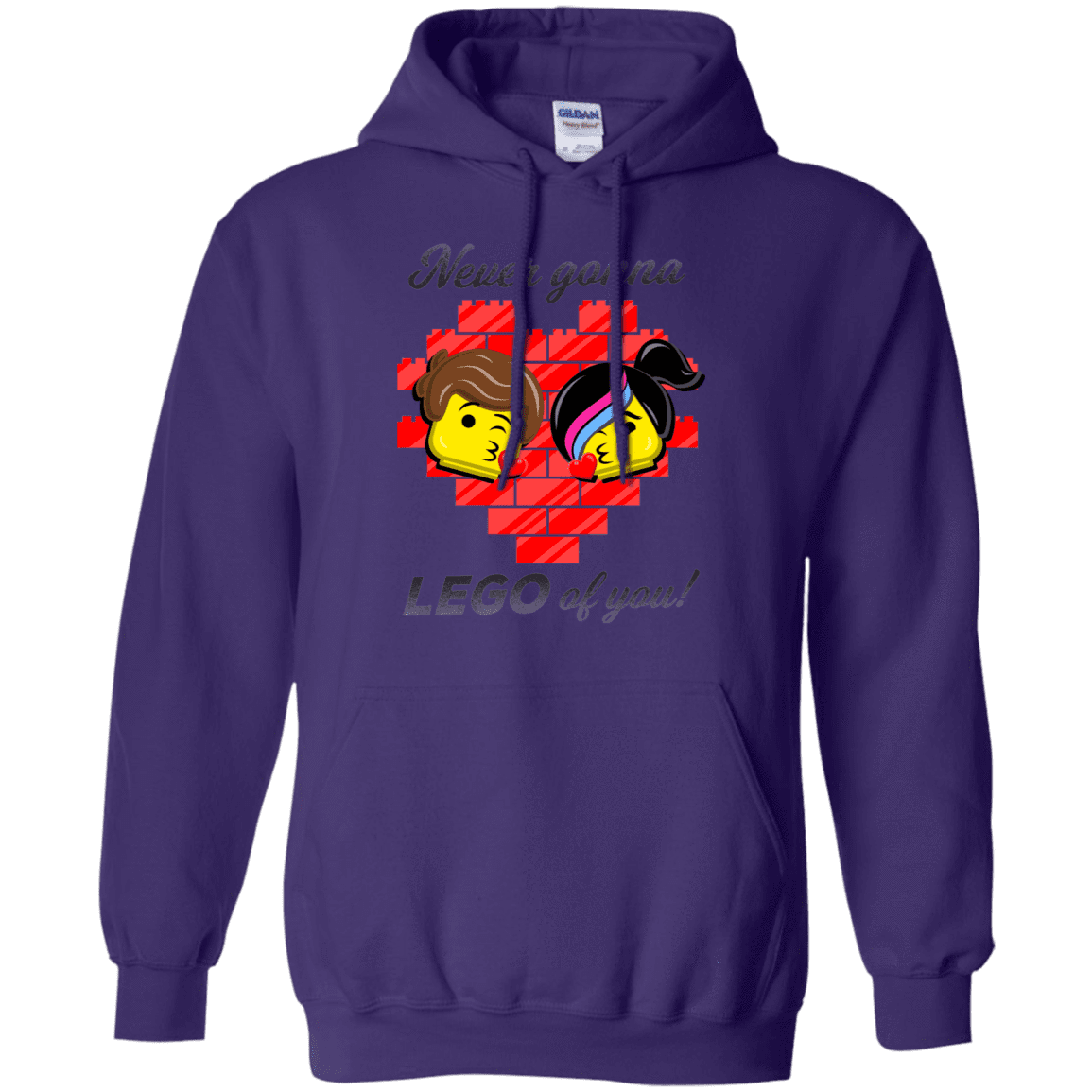 Sweatshirts Purple / S Never LEGO of You Pullover Hoodie