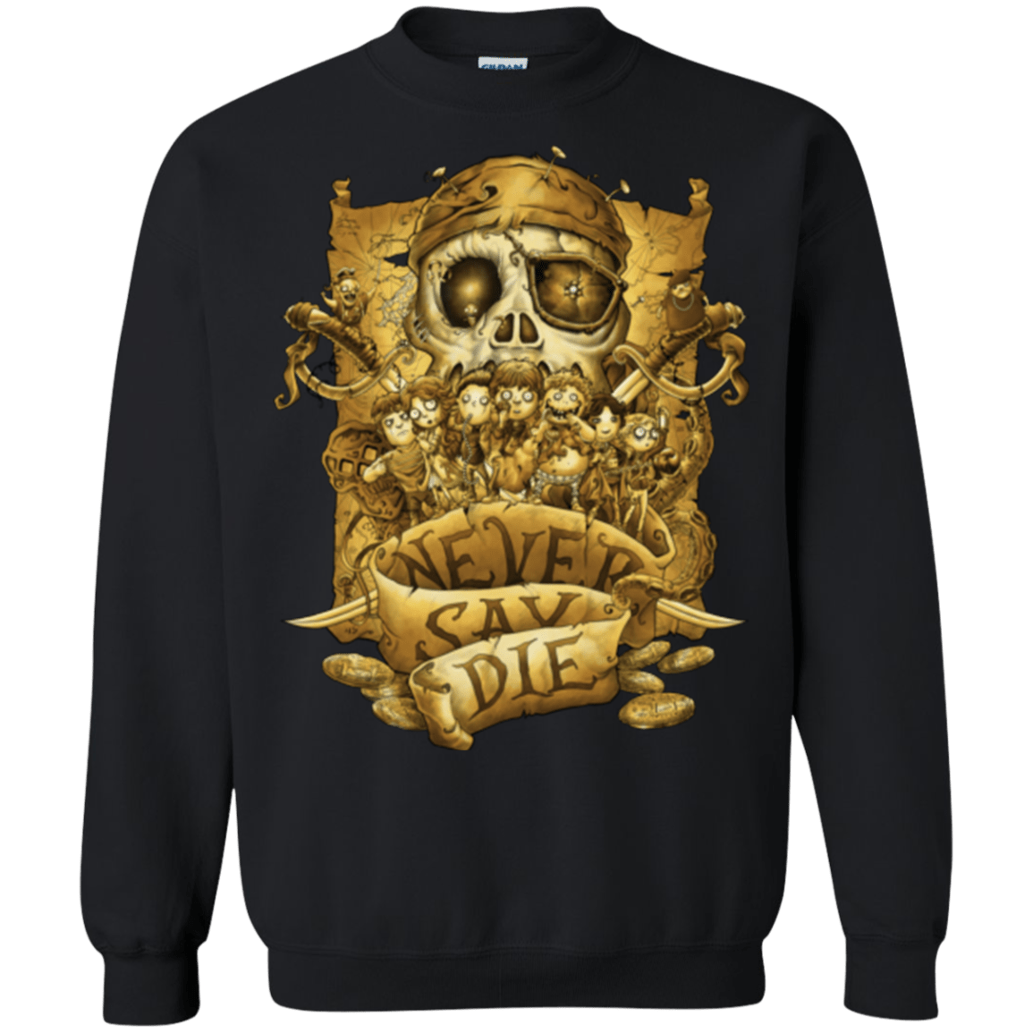 Sweatshirts Black / Small Never Say Die Crewneck Sweatshirt