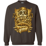 Sweatshirts Dark Chocolate / Small Never Say Die Crewneck Sweatshirt