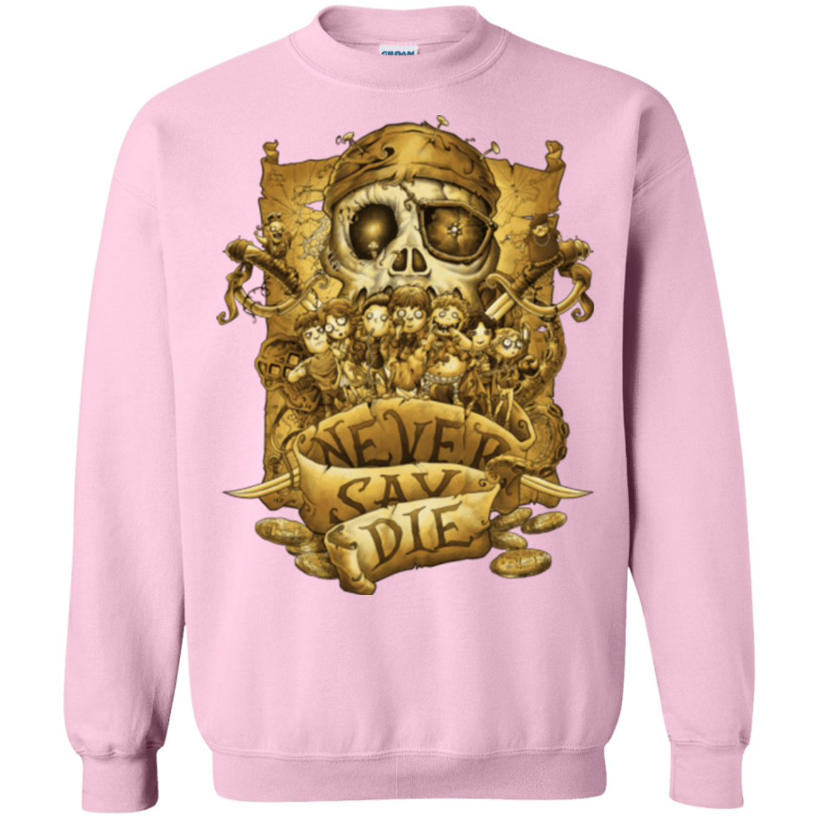 Sweatshirts Light Pink / Small Never Say Die Crewneck Sweatshirt