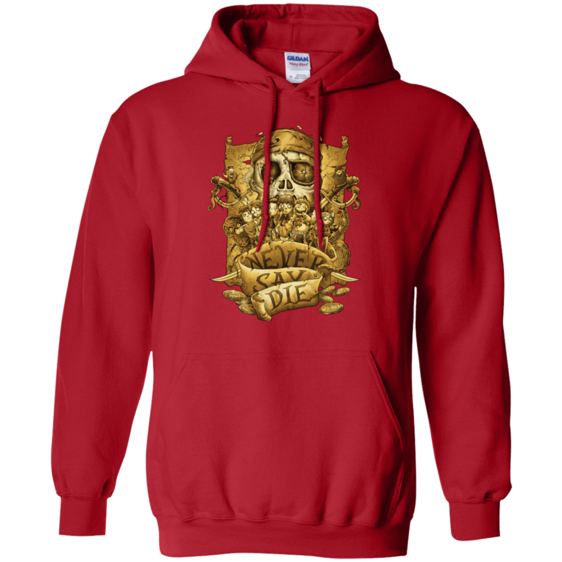 Sweatshirts Red / Small Never Say Die Pullover Hoodie