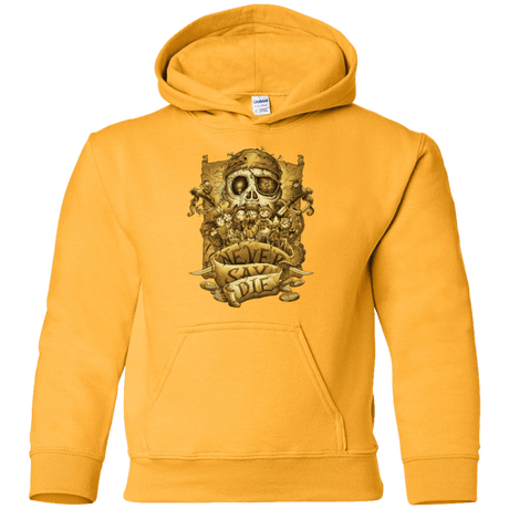 Sweatshirts Gold / YS Never Say Die Youth Hoodie