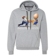 Sweatshirts Sport Grey / Small Never Stand Between A Man And A Cooked Chicken Premium Fleece Hoodie