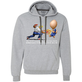 Sweatshirts Sport Grey / Small Never Stand Between A Man And A Cooked Chicken Premium Fleece Hoodie