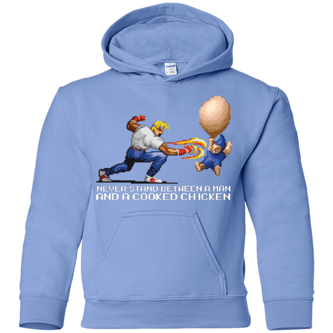 Sweatshirts Carolina Blue / YS Never Stand Between A Man And A Cooked Chicken Youth Hoodie