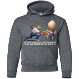 Sweatshirts Dark Heather / YS Never Stand Between A Man And A Cooked Chicken Youth Hoodie