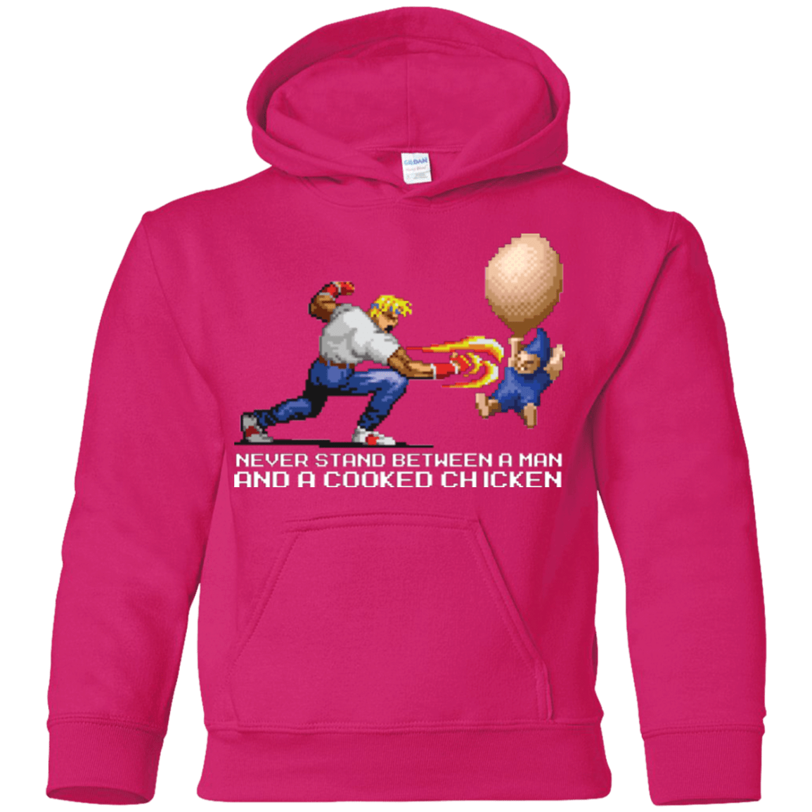 Sweatshirts Heliconia / YS Never Stand Between A Man And A Cooked Chicken Youth Hoodie