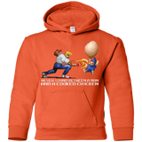 Sweatshirts Orange / YS Never Stand Between A Man And A Cooked Chicken Youth Hoodie