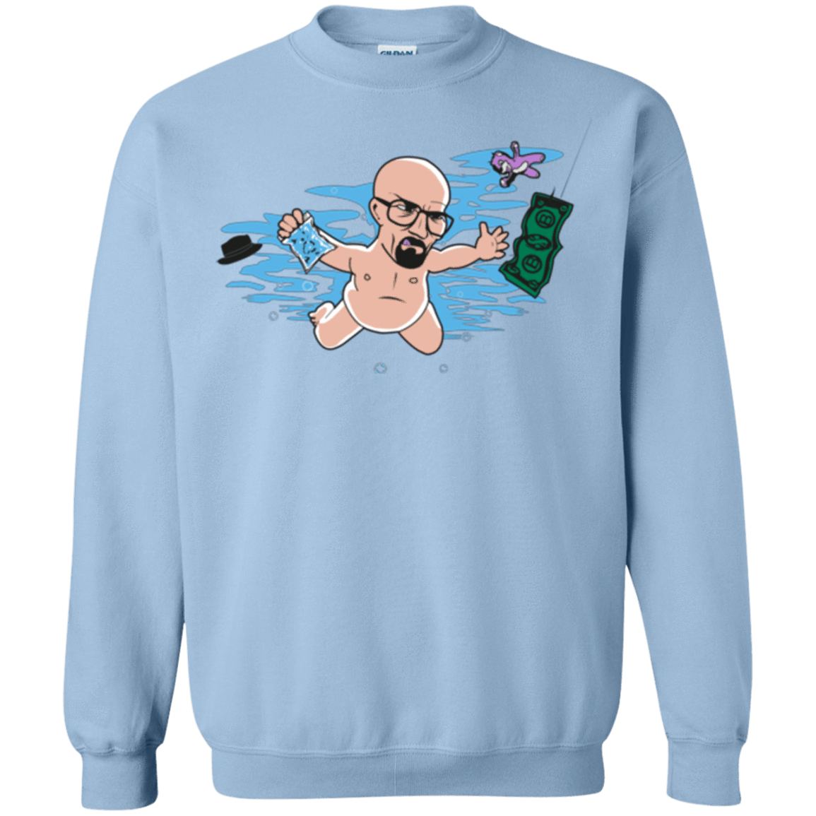 Sweatshirts Light Blue / Small NeverBad Crewneck Sweatshirt