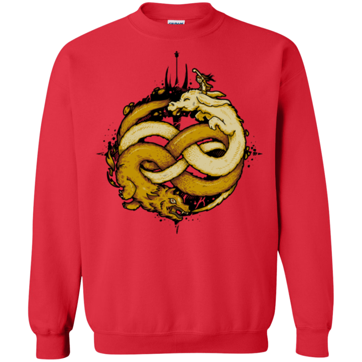 Sweatshirts Red / Small NEVERENDING FIGHT Crewneck Sweatshirt