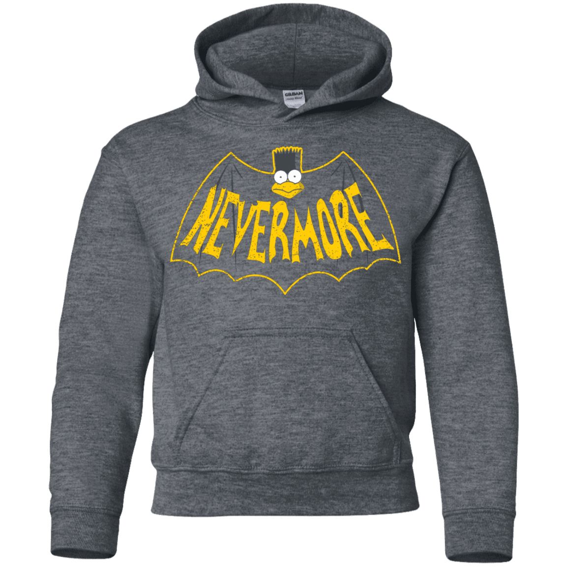 Sweatshirts Dark Heather / YS Nevermore Youth Hoodie