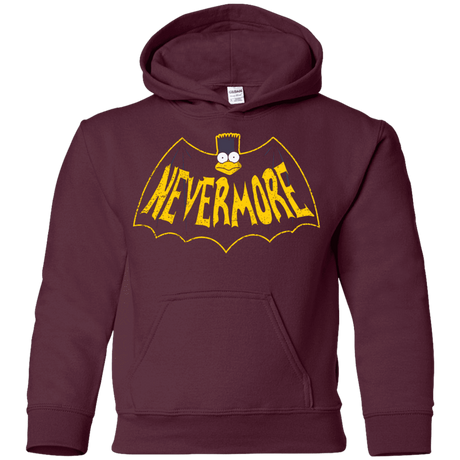 Sweatshirts Maroon / YS Nevermore Youth Hoodie