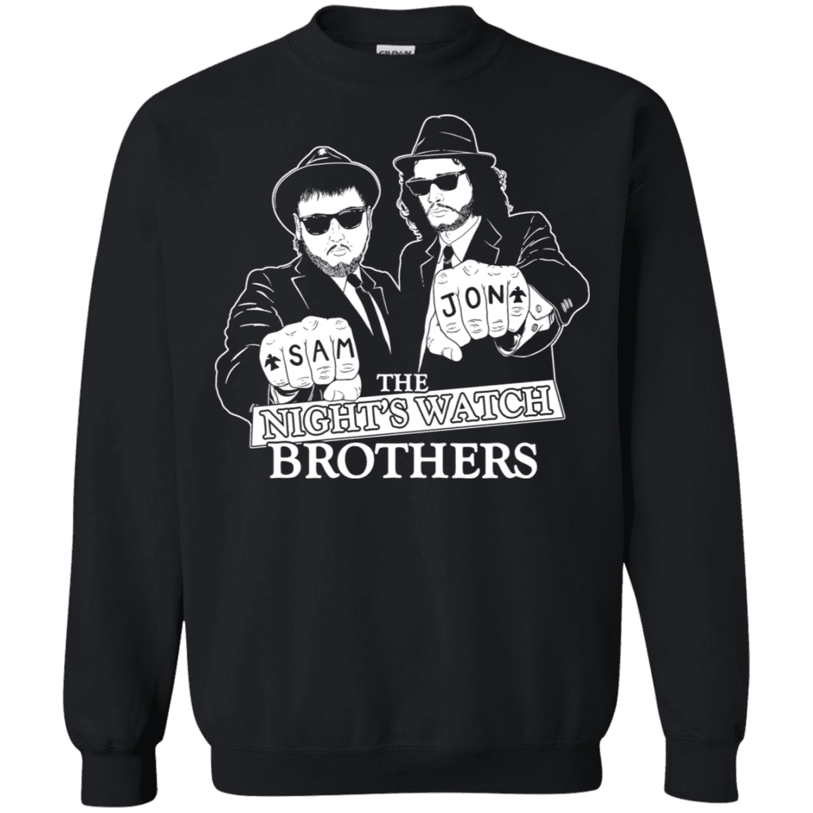 Sweatshirts Black / S Night Watch Brothers Crewneck Sweatshirt