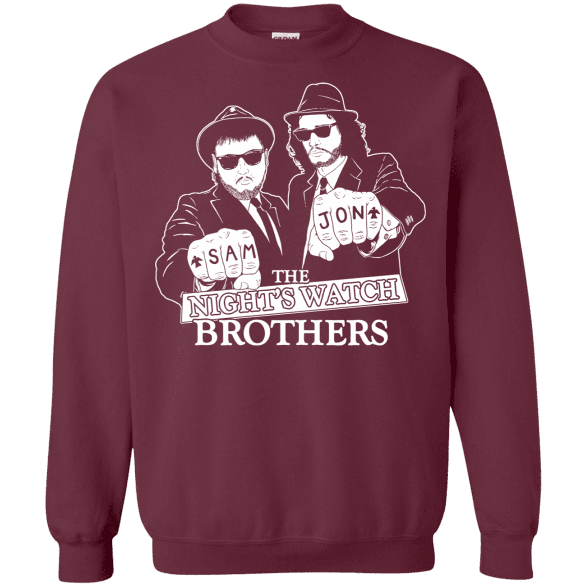 Sweatshirts Maroon / S Night Watch Brothers Crewneck Sweatshirt