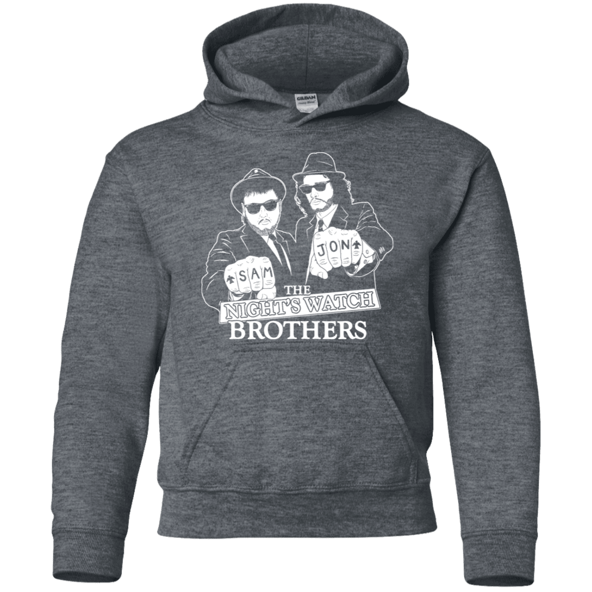 Sweatshirts Dark Heather / YS Night Watch Brothers Youth Hoodie