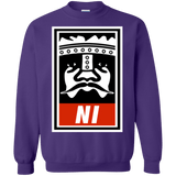 Sweatshirts Purple / Small Niid to Obey Crewneck Sweatshirt