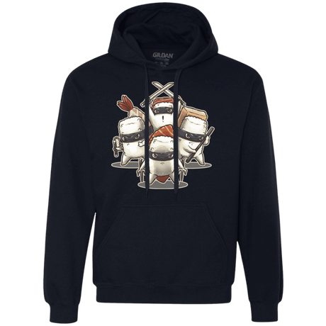 Sweatshirts Navy / S Ninja Sushi Premium Fleece Hoodie