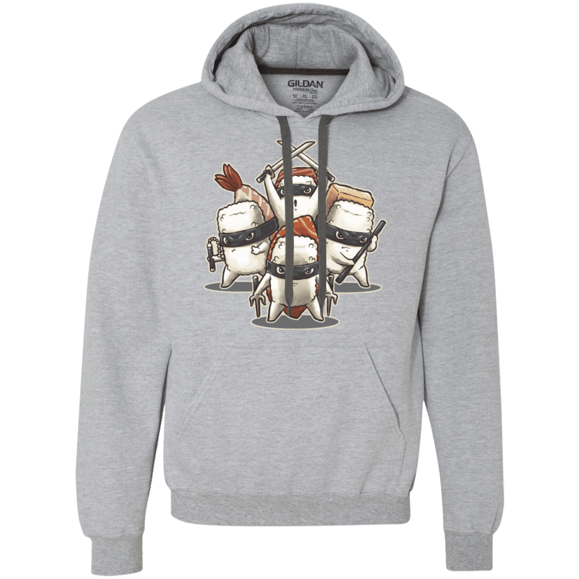 Sweatshirts Sport Grey / S Ninja Sushi Premium Fleece Hoodie