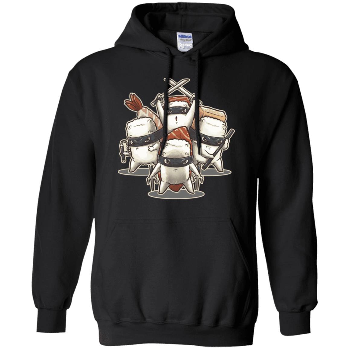 Sweatshirts Black / S Ninja Sushi Pullover Hoodie