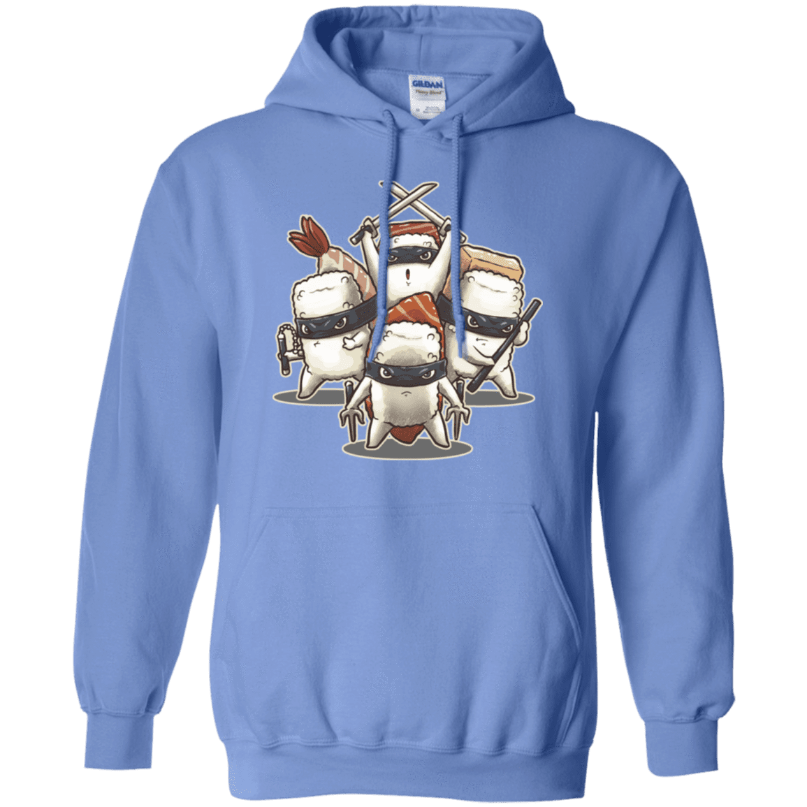 Sweatshirts Carolina Blue / S Ninja Sushi Pullover Hoodie