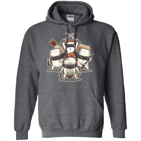 Sweatshirts Dark Heather / S Ninja Sushi Pullover Hoodie