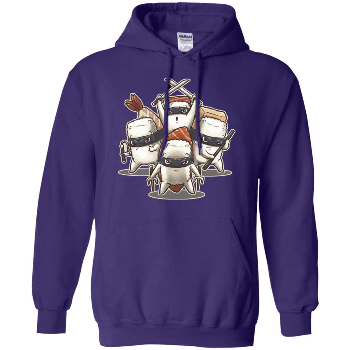 Sweatshirts Purple / S Ninja Sushi Pullover Hoodie