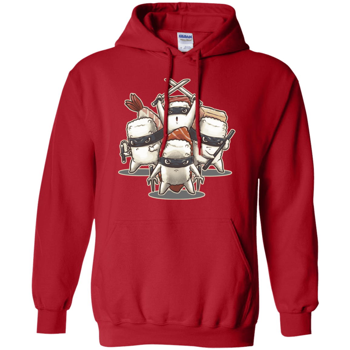 Sweatshirts Red / S Ninja Sushi Pullover Hoodie