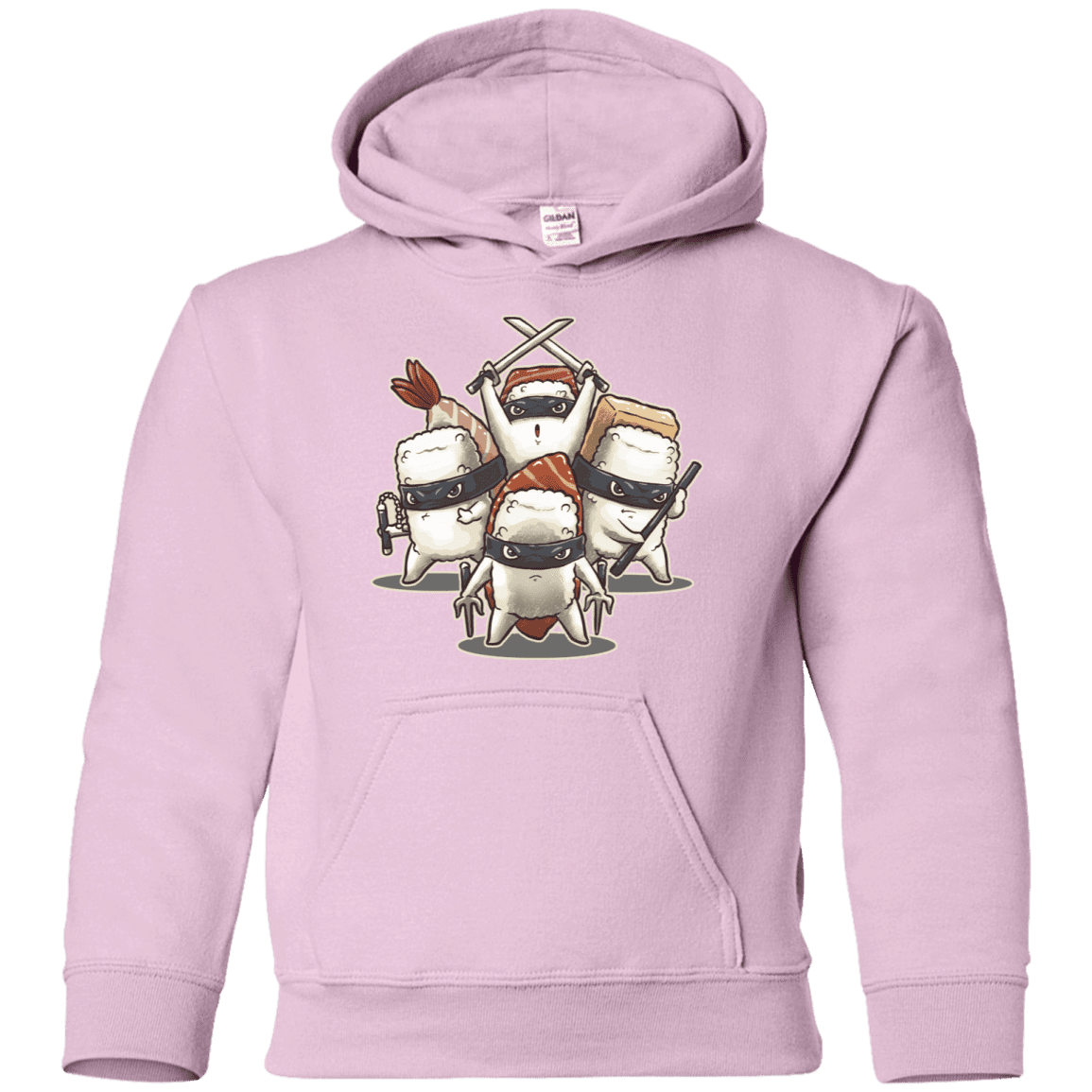 Sweatshirts Light Pink / YS Ninja Sushi Youth Hoodie