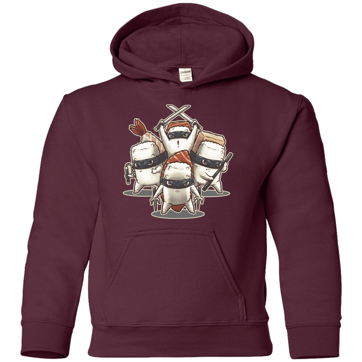 Sweatshirts Maroon / YS Ninja Sushi Youth Hoodie