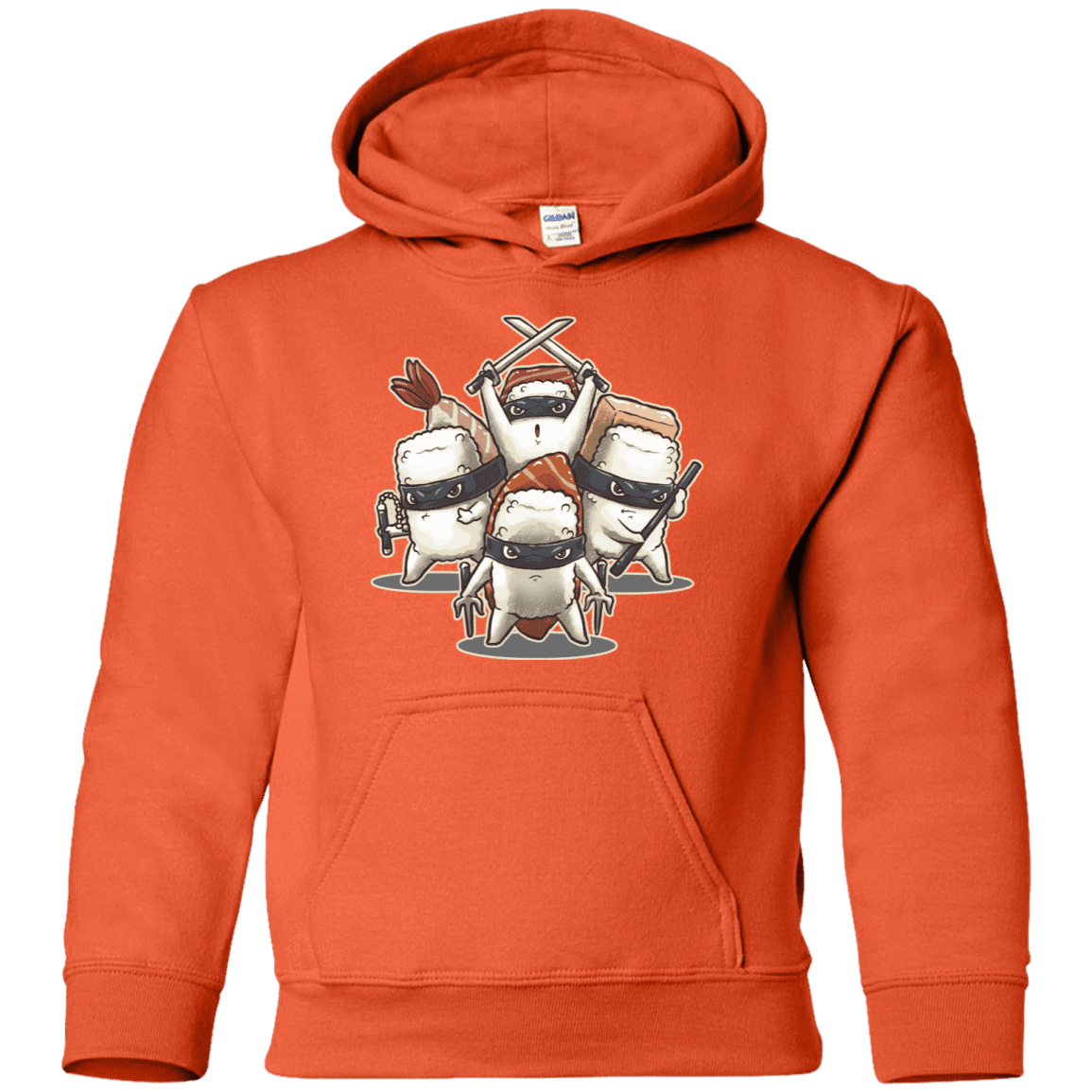 Sweatshirts Orange / YS Ninja Sushi Youth Hoodie