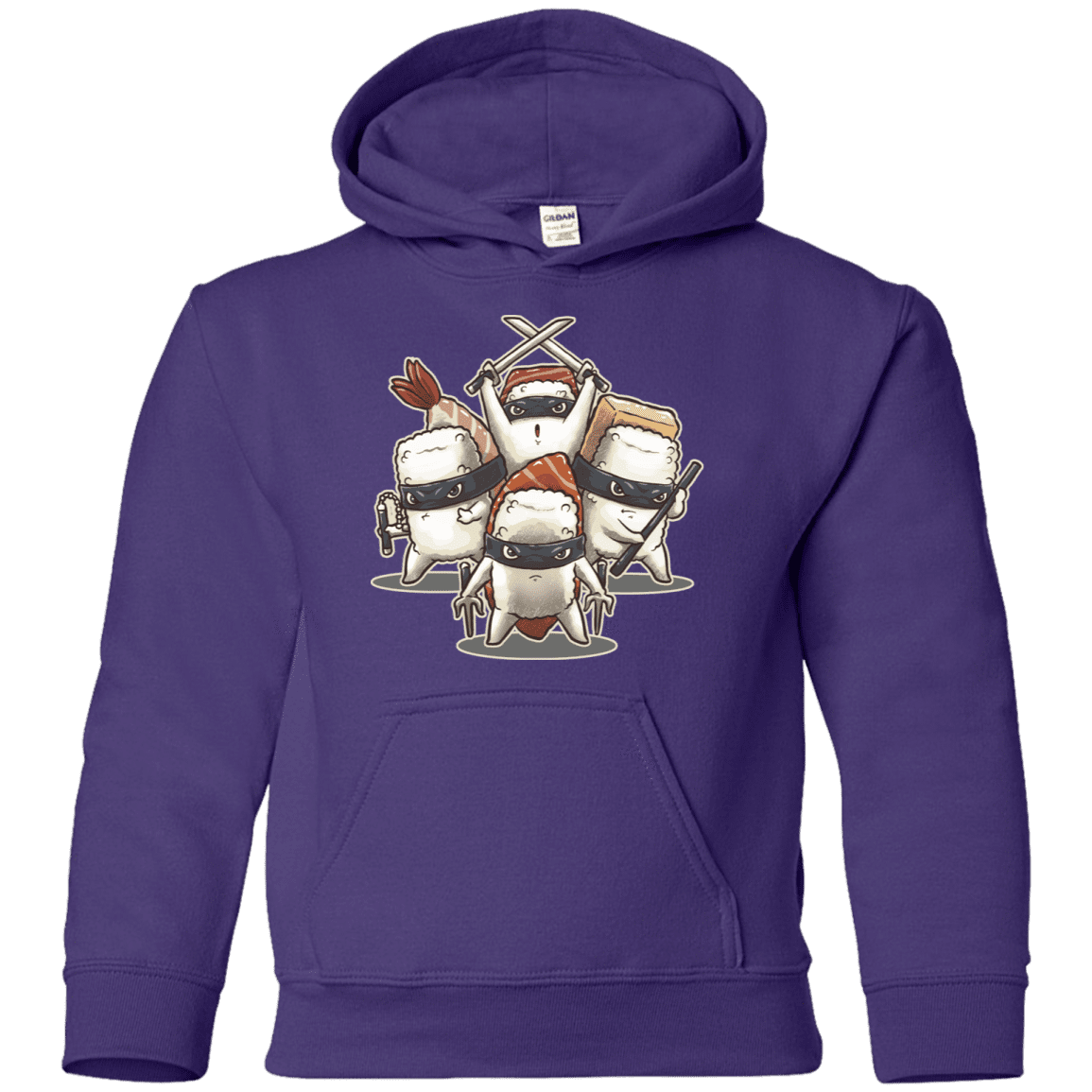 Sweatshirts Purple / YS Ninja Sushi Youth Hoodie