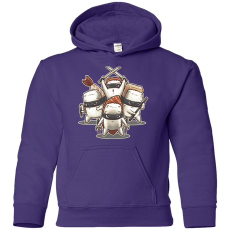 Sweatshirts Purple / YS Ninja Sushi Youth Hoodie