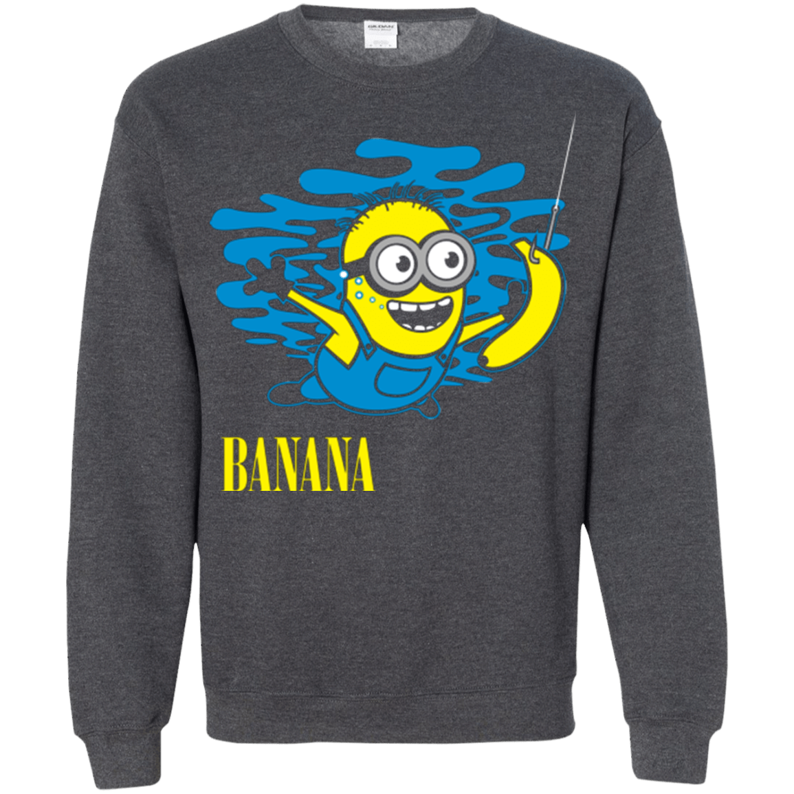 Sweatshirts Dark Heather / Small Nirvana Banana Crewneck Sweatshirt