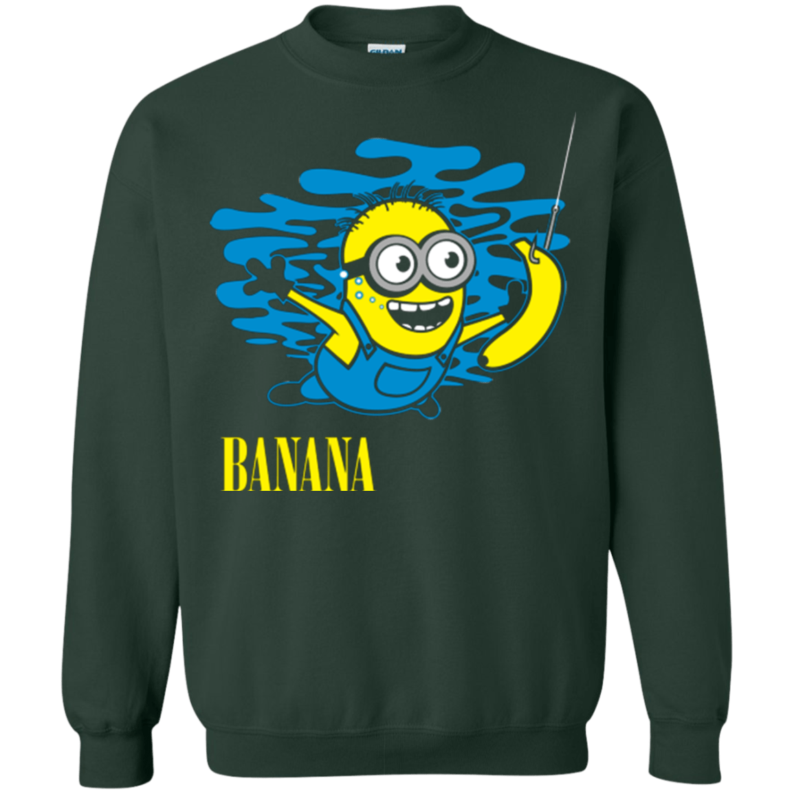 Sweatshirts Forest Green / Small Nirvana Banana Crewneck Sweatshirt