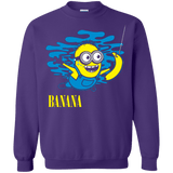 Sweatshirts Purple / Small Nirvana Banana Crewneck Sweatshirt