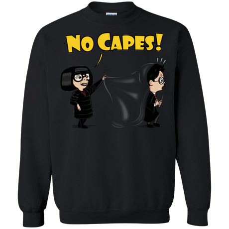 Sweatshirts Black / Small No Capes Crewneck Sweatshirt
