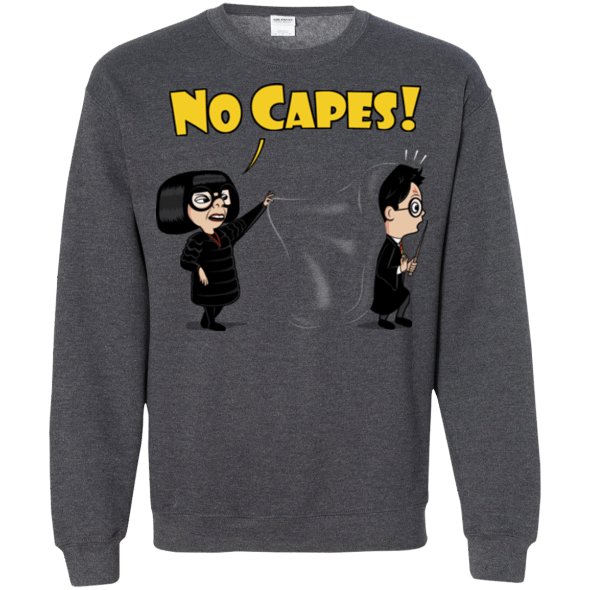 Sweatshirts Dark Heather / Small No Capes Crewneck Sweatshirt