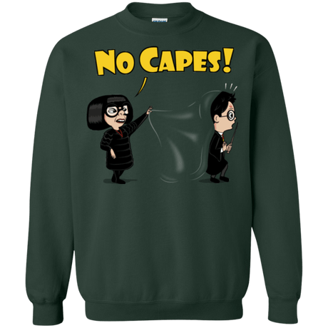 Sweatshirts Forest Green / Small No Capes Crewneck Sweatshirt
