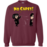Sweatshirts Maroon / Small No Capes Crewneck Sweatshirt