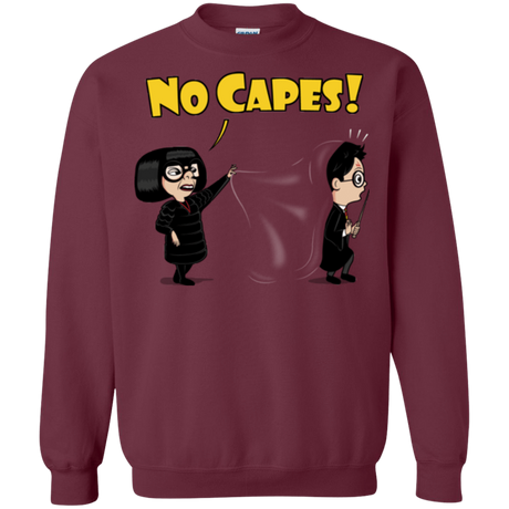 Sweatshirts Maroon / Small No Capes Crewneck Sweatshirt